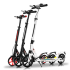 6ft PU Folding Kick Scooters 220lbs Aluminum Adjustable Height Electric Scooter