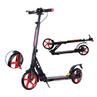 PU Kick Scooter Big Wheels ROHS Scooter Adjustable Height