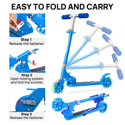 Children Two Wheel Kick Scooter 50kgs Load Foldable Anti Skid